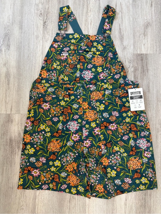 Duluth Trading Co Pants - NWT Duluth Heirloom Gardening Bib Overall Shorts Large Midnight Green Monarchs